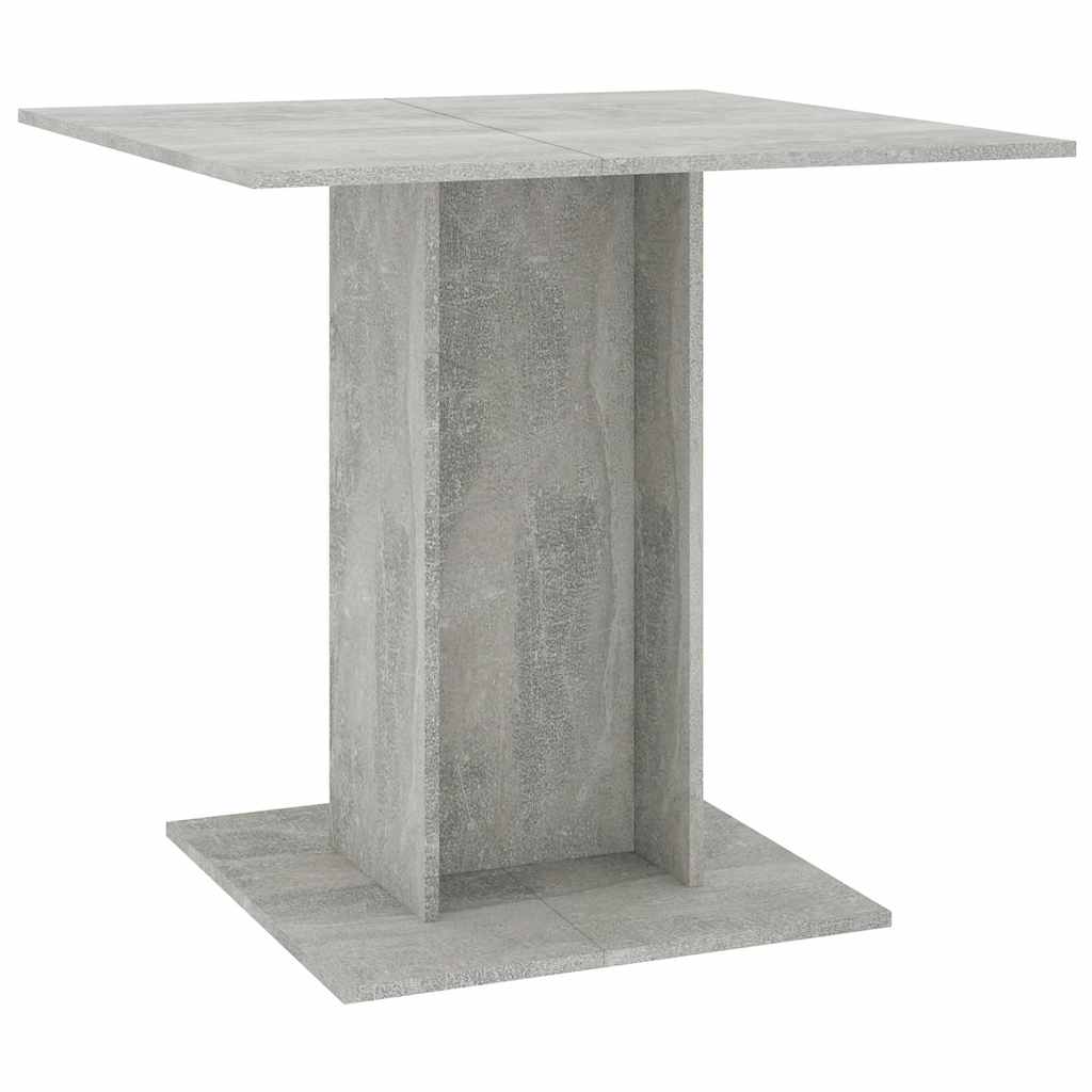 Dining Table Concrete Grey 80x80x75 cm Engineered Wood